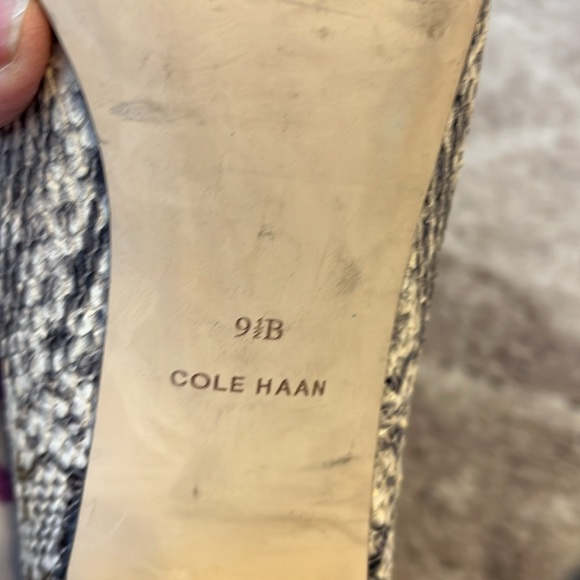 COLE HAAN EVA SNAKESKIN EMBOSSED LEATHER WOMEN’S SLIPON BOOTIES SIZE 9.5 - Picture 6 of 10